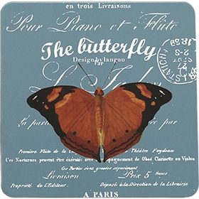 Блокнот Languo Butterfly Blue в металлической обложке