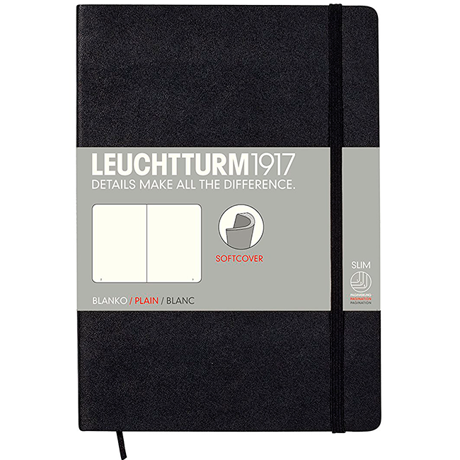 Блокнот Leuchtturm1917 Мягкий Средний Черный Чистые листы (318651)