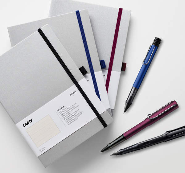 Кишеньковий Блокнот Lamy М&#39;яка обкладинка Хром і Чорний в лінію