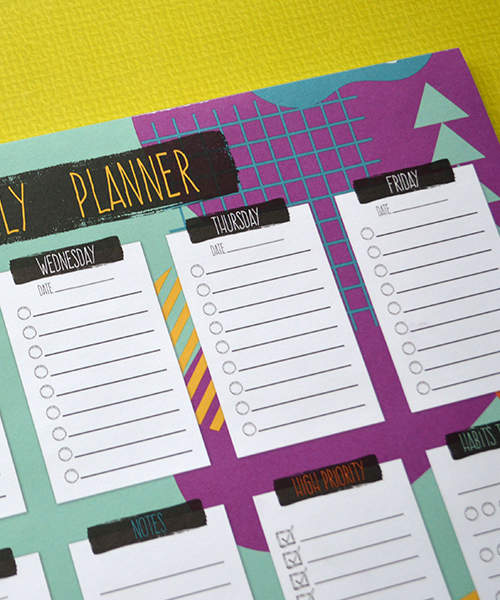 Тижневий планер Геометрія