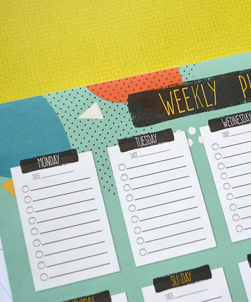 Тижневий планер Геометрія