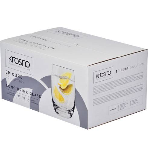 Набор стаканов Long Drink Krosno Epicure 360 мл 6 шт