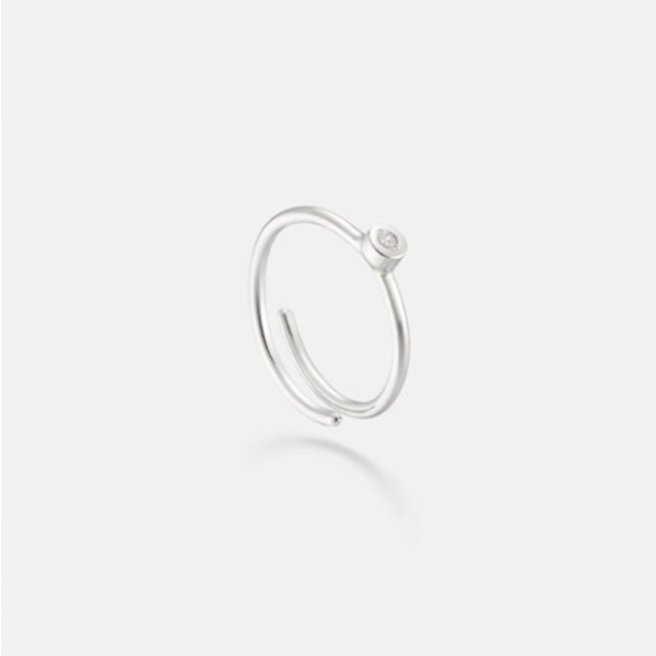 Кольцо на фалангу из серебра Cote & Jeunot с цирконом