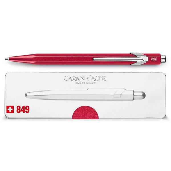 Ручка Caran d'Ache 849 Metal-X Red + подарунковий футляр