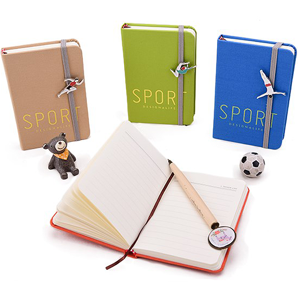 Блокнот Languo Sport в текстильной обложке Бежевый Блокнот Languo Sport в текстильной обложке Бежевый