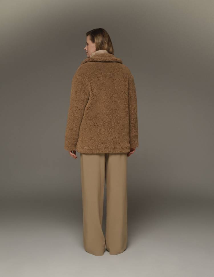 Шуба из эко-меха Mia Коричневая