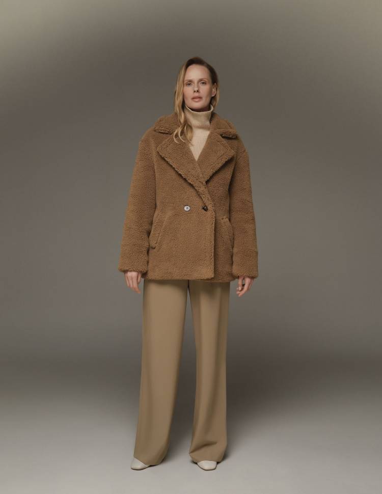 Шуба из эко-меха Mia Коричневая