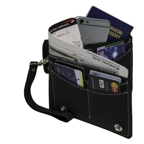 Кожаная сумка-органайзер для документов Black Brier Черная (TK-3-35P)