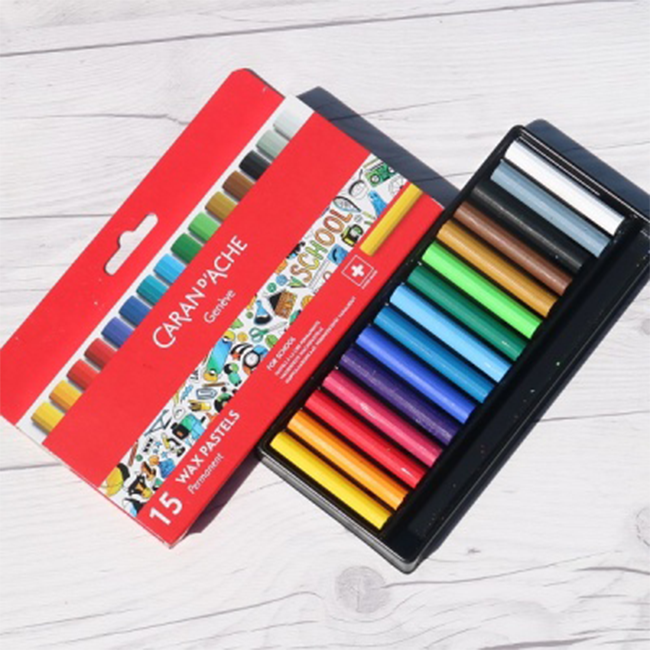 Пастель восковая Permanent Caran d'Ache School Line 15 цветов