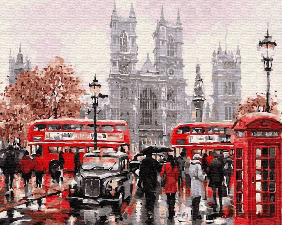Картина по номерам Дождливый Лондон 40x50 см