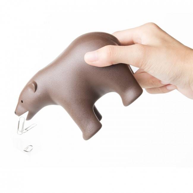 Диспенсер для скотча и скрепок Brown Bear Qualy Коричневый