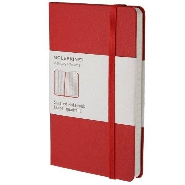Карманный блокнот Moleskine Classic Твердая обложка Красный Клетка