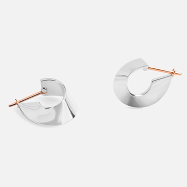 Широкие серьги из серебра Yastreb Эфир