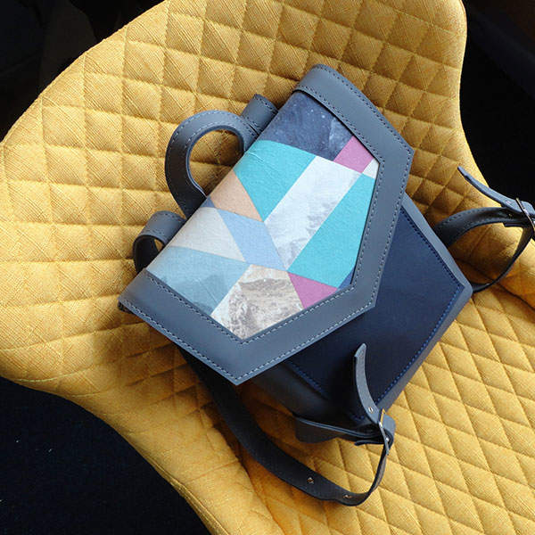 Рюкзак из экокожи Ornament Графит - Черный S