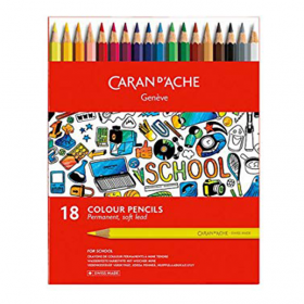 Набір Permanent олівців Caran d&#39;Ache School Line 18 кольорів