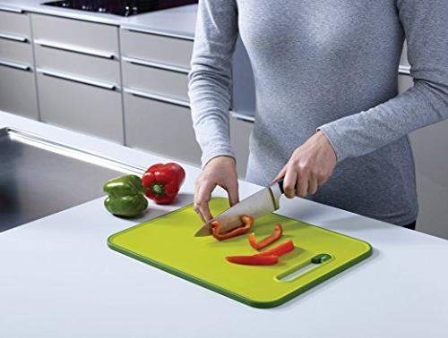 Разделочная Доска с Точилкой для ножей Joseph Joseph Slice&Sharpen Зеленая Большая