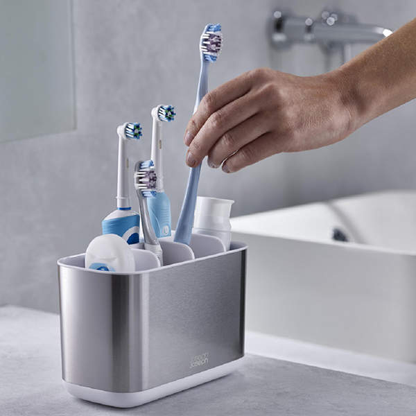 Організатор для зубних щіток Joseph Joseph Великий Сталь