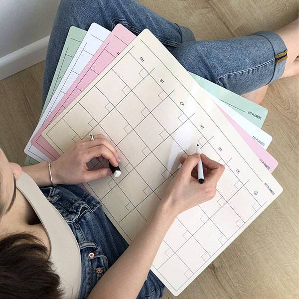 Многоразовый магнитный календарь на месяц Розовый Кварц