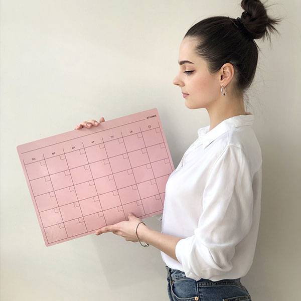 Многоразовый магнитный календарь на месяц Розовый Кварц