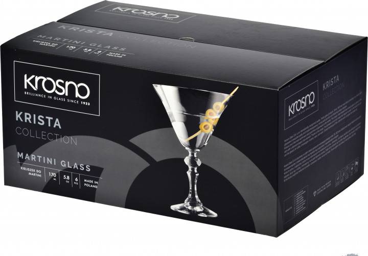 Набор Бокалов для мартини Krosno Krista 170 мл 6 шт