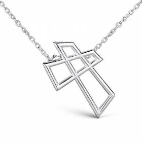 Намисто з срібла Côte & Jeunot Modern Cross