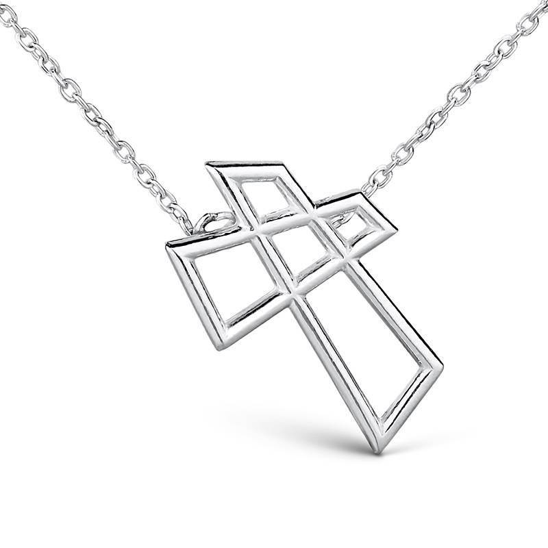 Намисто з срібла Côte & Jeunot Modern Cross