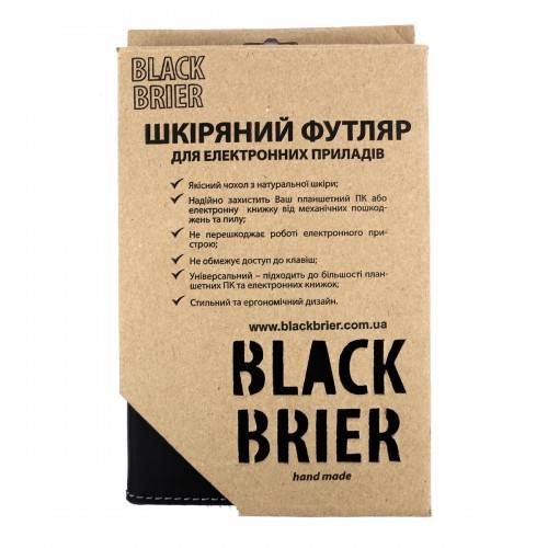 Кожаный чехол для планшета 7" Black Brier на магните Черный (PK7-35)
