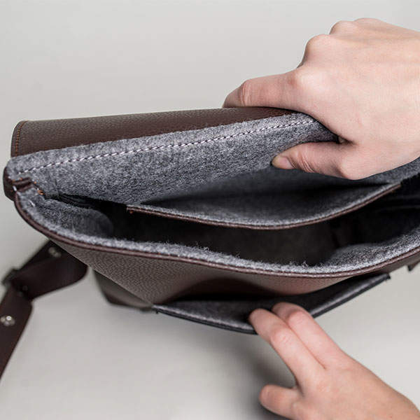 Рюкзак из экокожи Ornament Коричневый- Черный M