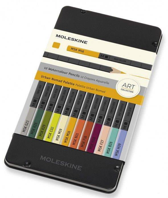 Набор акварельных карандашей Moleskine Urban Nomad 12 шт