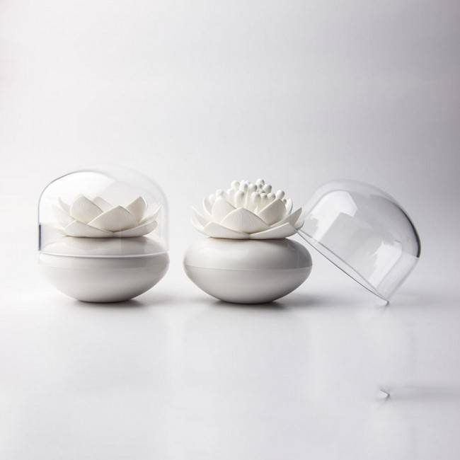 Тримач ватних паличок Qualy Лотос Білий