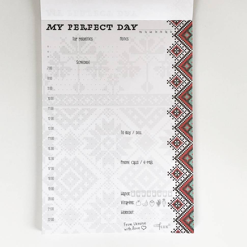 Отрывной ежедневник My Perfect Day Вышиванка A5 62 листа