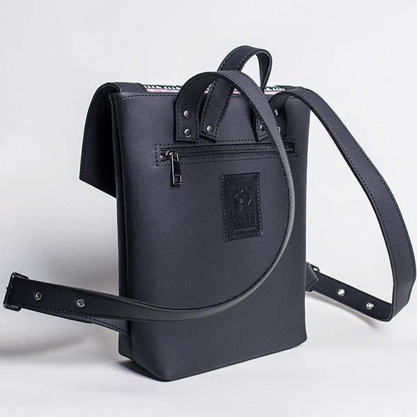 Рюкзак из экокожи Ornament Черный - графит Мозайка M