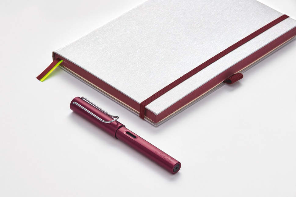 Кишеньковий Блокнот Lamy М&#39;яка обкладинка Хром і Кармазин в лінію