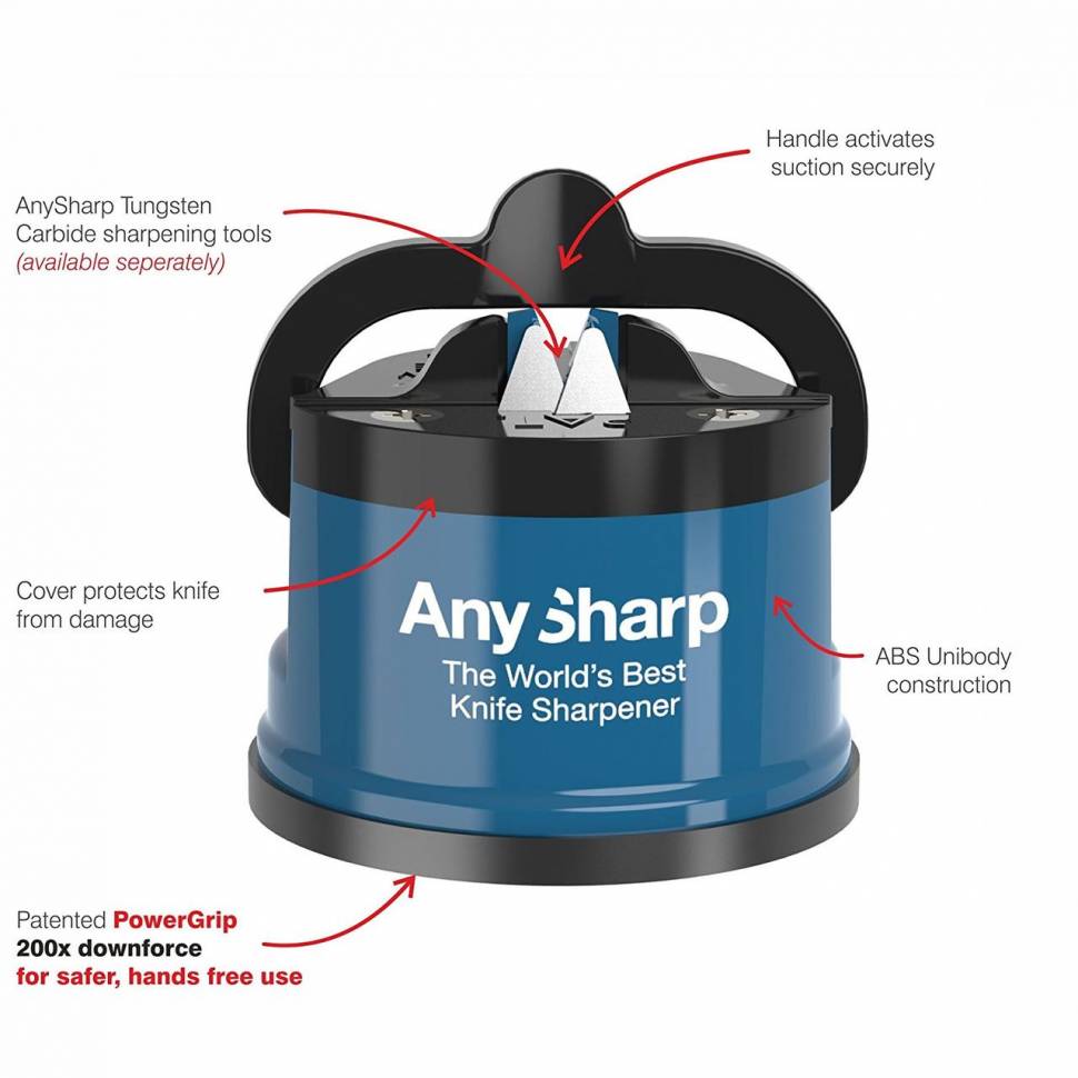 Компактная точилка для ножей AnySharp KitchenCraft