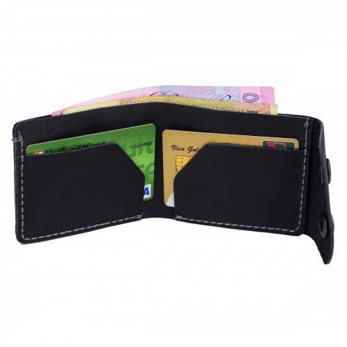 Портмоне на кнопках Black Brier Черное