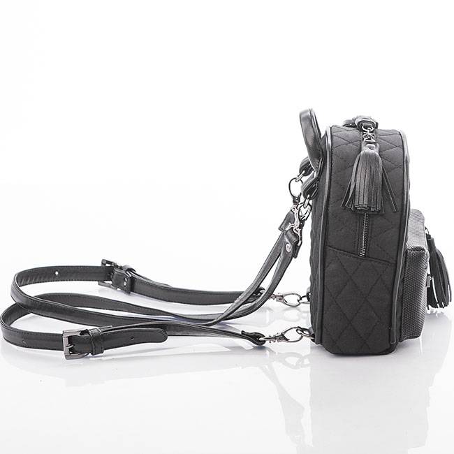 Рюкзак из текстиля и кожи Mini Yana Belyaeva Черный