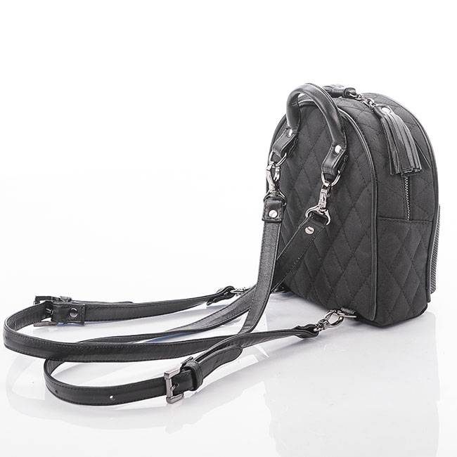 Рюкзак из текстиля и кожи Mini Yana Belyaeva Черный