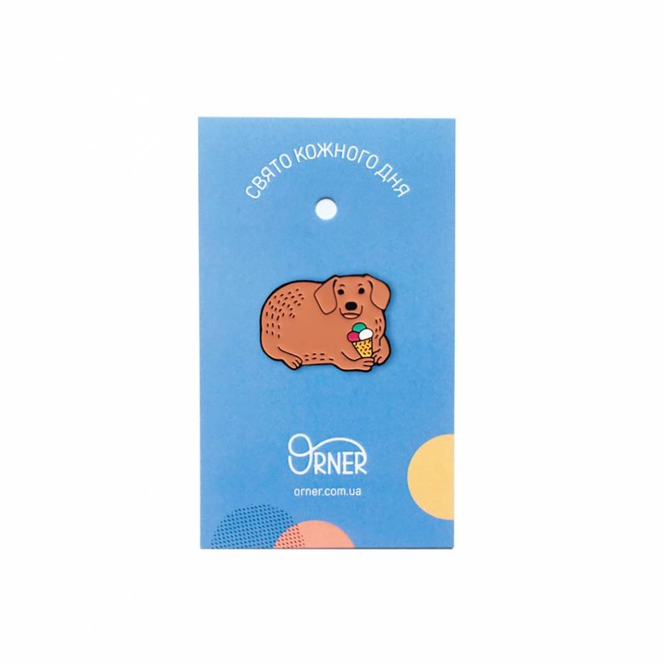 Значок Orner Такса с мороженым