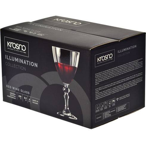 Набор Бокалов для красного вина Krosno Illumination 250 мл 6 шт