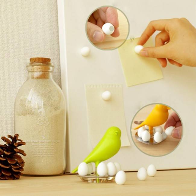 Держатель магнитов Magnetic Egg Sparrow Qualy Белый