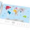 Скретч-карта мира на английском Silver Travel Map