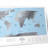 Скретч-карта мира на английском Silver Travel Map