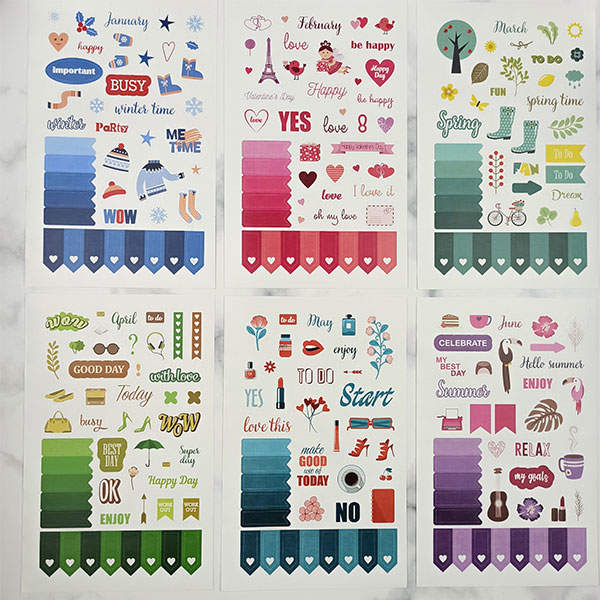 Стикербук для планирования MriyTaDiy Волны Розовый