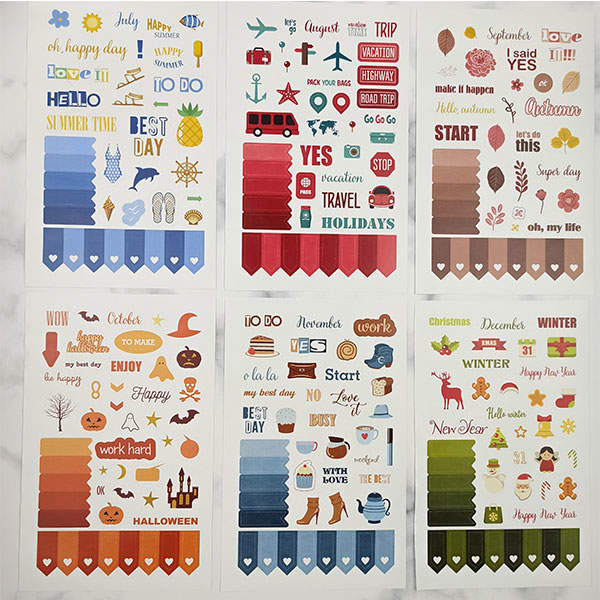 Стикербук для планирования MriyTaDiy Волны Розовый