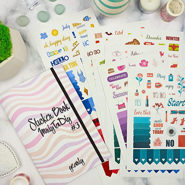 Стикербук для планирования MriyTaDiy Волны Розовый