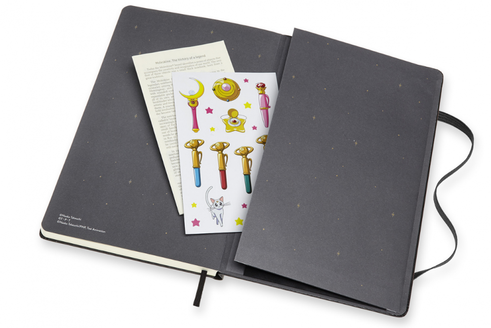 Средній Блокнот Moleskine Sailor Moon Чорний Лінія