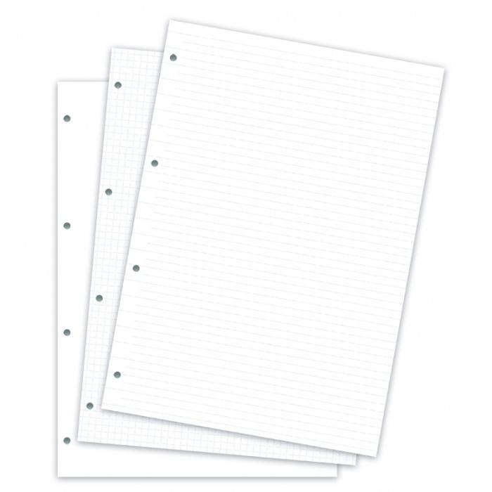 Комплект бланков Filofax Clipbook в Клетку Линию Чистые листы A4 White (346002)