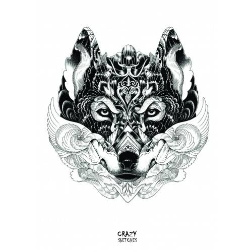 Скетчбук Crazy Sketches Wolf 100 г/м2 Скетчбук Crazy Sketches Wolf 100 г/м2