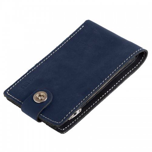 Чехол-портмоне Black Brier на кнопке Синий (P-19-97)