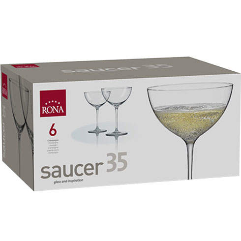 Набор широких бокалов для шампанского Rona Universal 350 мл 6 шт